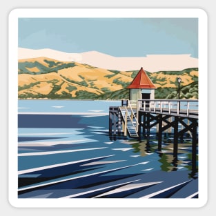 Akaroa Jetty Sticker